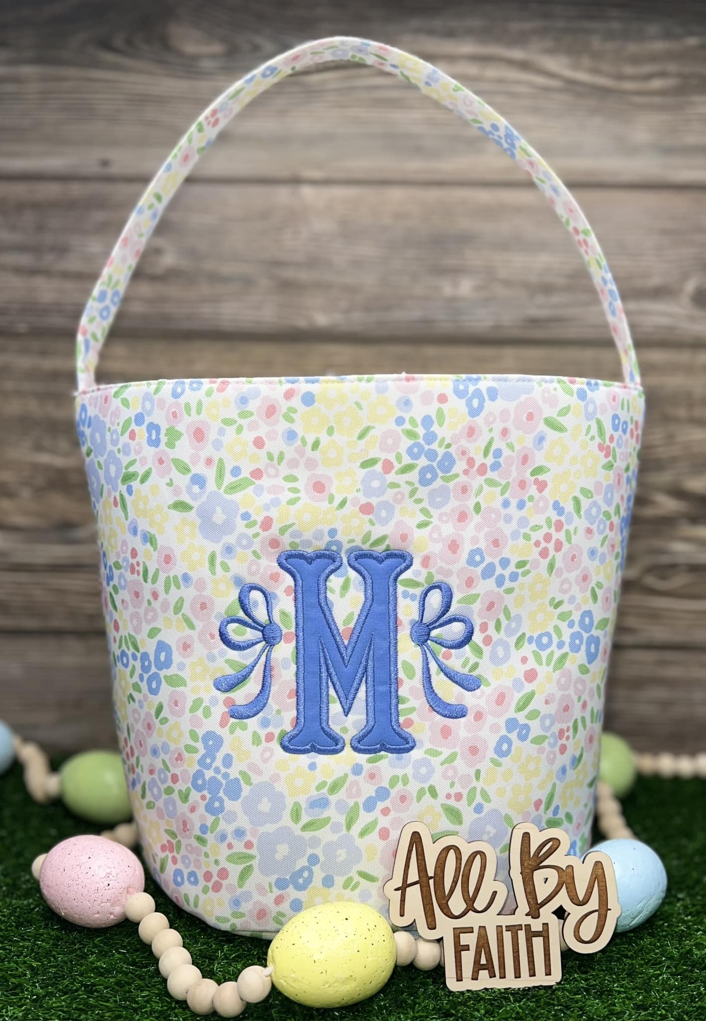 Embroidered Name / Monogram Easter Basket