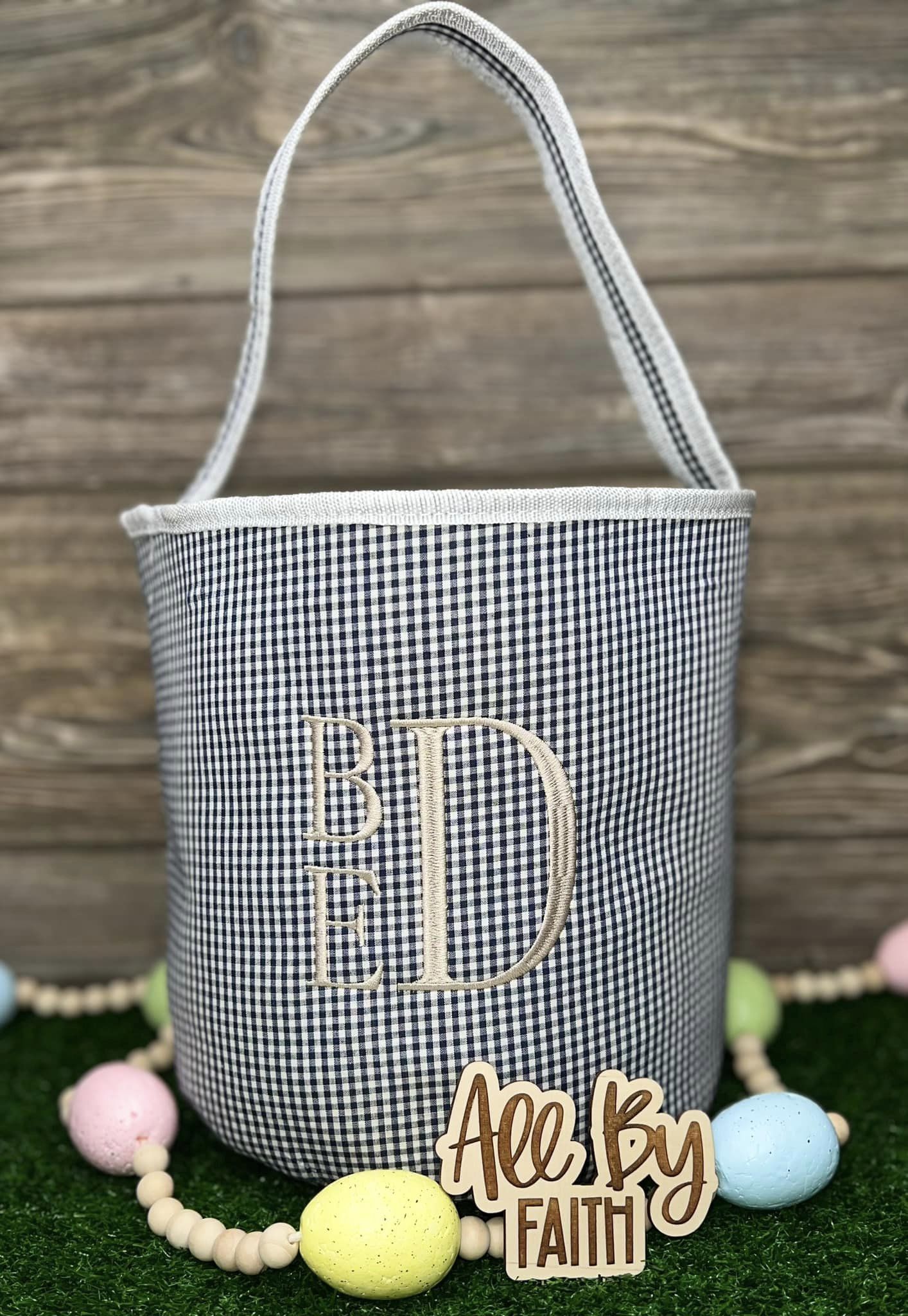 Embroidered Name / Monogram Easter Basket