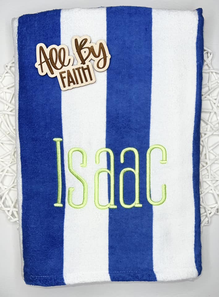 Embroidered Monogram / Name Beach Towels