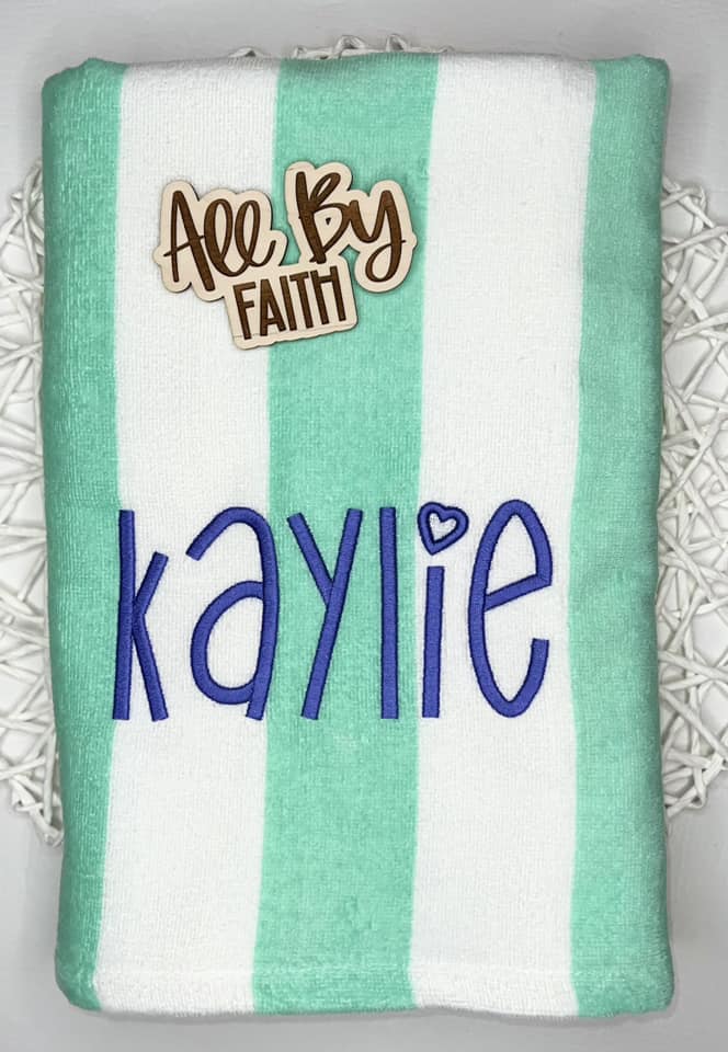 Embroidered Monogram / Name Beach Towels