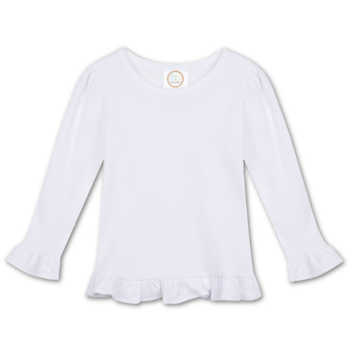 Scallop Monogram Applique With Hearts Shirt